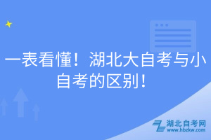 一表看懂！湖北大自考與小自考的區(qū)別！