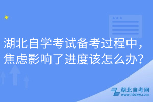 湖北自學(xué)考試備考過程中，焦慮影響了進度該怎么辦？