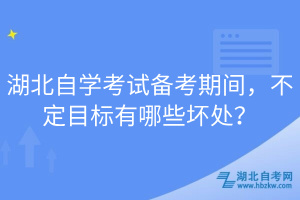湖北自學(xué)考試備考期間，不定目標(biāo)有哪些壞處？