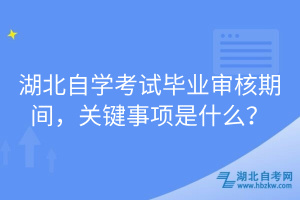 湖北自學(xué)考試畢業(yè)審核期間，關(guān)鍵事項是什么？