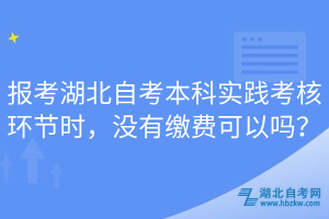 報考湖北自考本科實踐考核環(huán)節(jié)時，沒有繳費可以嗎？