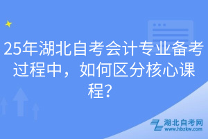 25年湖北自考會(huì)計(jì)專(zhuān)業(yè)備考過(guò)程中，如何區(qū)分核心課程？