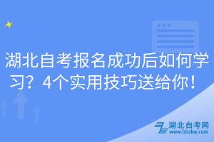 湖北自考報(bào)名成功后如何學(xué)習(xí)？4個(gè)實(shí)用技巧送給你！