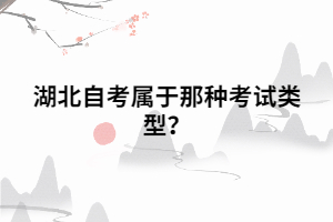 湖北自考屬于那種考試類型？