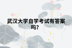 武漢大學(xué)自學(xué)考試有答案嗎？