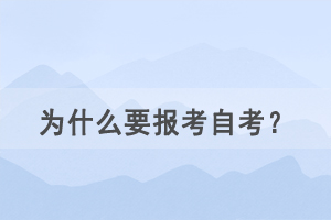 為什么要報(bào)考自考作為第二學(xué)歷？