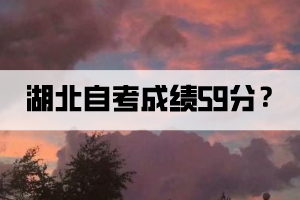 湖北自考成績59分是怎么回事？