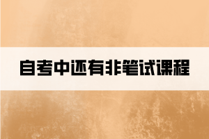自考中還有非筆試課程，有哪些非筆試課程？