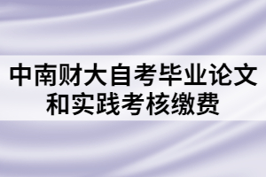 中南財大自考畢業(yè)論文和實踐考核網(wǎng)上繳費