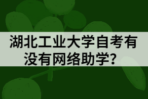 湖北工業(yè)大學(xué)自考有沒(méi)有網(wǎng)絡(luò)助學(xué)？