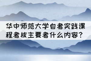 華中師范大學自考實踐課程考核主要考什么內容？