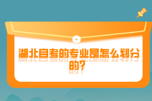 湖北自考的專業(yè)是怎么劃分的？