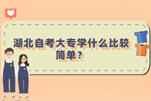 湖北自考大專學什么比較簡單？