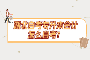 湖北自考專升本會計怎么自考？