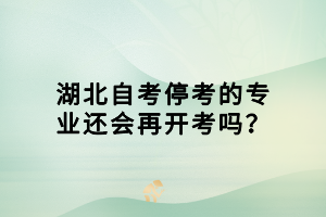 湖北自考?？嫉膶I(yè)還會再開考嗎？