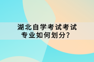 湖北自學(xué)考試考試專業(yè)如何劃分？