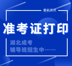 湖北成考報名準考證打印時間