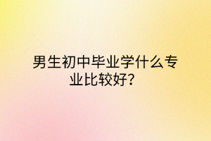男生初中畢業(yè)學(xué)什么專業(yè)比較好？