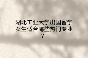 湖北工業(yè)大學(xué)出國留學(xué)女生適合哪些熱門專業(yè)？