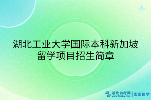 湖北工業(yè)大學(xué)國(guó)際本科新加坡留學(xué)項(xiàng)目招生簡(jiǎn)章