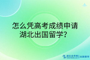 怎么憑高考成績(jī)申請(qǐng)湖北出國(guó)留學(xué)？