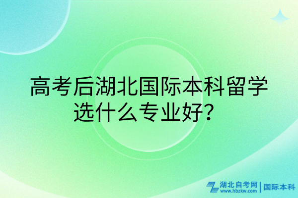 高考后湖北國際本科留學(xué)選什么專業(yè)好？