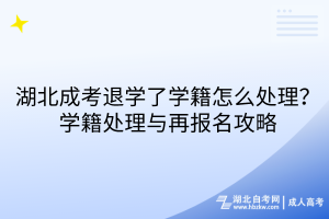湖北成考退學(xué)了學(xué)籍怎么處理？學(xué)籍處理與再報(bào)名攻略