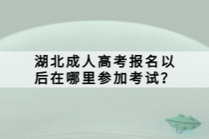 湖北成人高考報(bào)名以后在哪里參加考試？