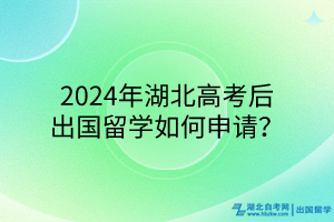 2024年湖北高考后出國(guó)留學(xué)如何申請(qǐng)？