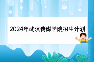 2024年武漢傳媒學(xué)院招生計劃