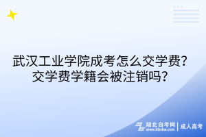 武漢工業(yè)學(xué)院成考怎么交學(xué)費(fèi)？交學(xué)費(fèi)學(xué)籍會(huì)被注銷嗎？
