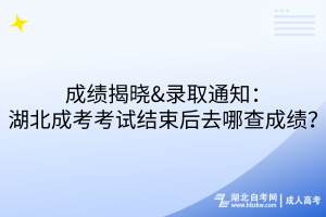 成績(jī)揭曉&錄取通知：湖北成考考試結(jié)束后去哪查成績(jī)？