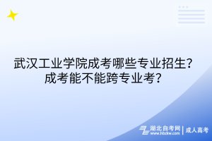 武漢工業(yè)學(xué)院成考哪些專業(yè)招生？成考能不能跨專業(yè)考？
