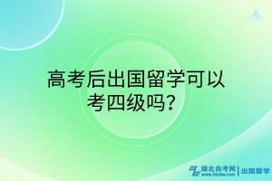 高考后出國留學(xué)可以考四級(jí)嗎？
