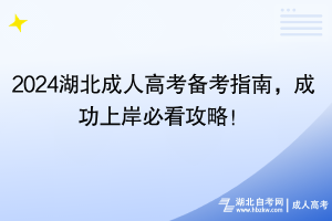 2024湖北成人高考備考指南，成功上岸必看攻略！