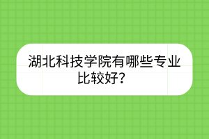 湖北科技學院有哪些專業(yè)比較好？