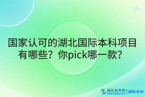 國(guó)家認(rèn)可的湖北國(guó)際本科項(xiàng)目有哪些？你pick哪一款？