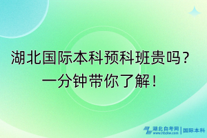 湖北國際本科預科班貴嗎？一分鐘帶你了解！