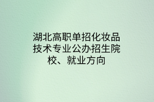 湖北高職單招化妝品技術(shù)專業(yè)公辦招生院校、就業(yè)方向
