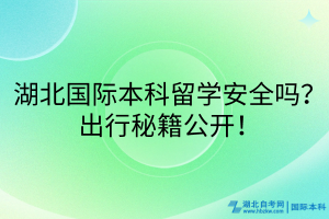 湖北國(guó)際本科留學(xué)安全嗎？出行秘籍公開(kāi)！