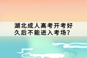 湖北成人高考開考好久后不能進(jìn)入考場(chǎng)？