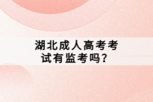 湖北成人高考考試有監(jiān)考嗎？