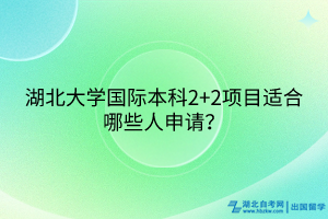 湖北大學(xué)國(guó)際本科2+2項(xiàng)目適合哪些人申請(qǐng)？