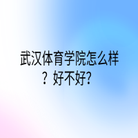 武漢體育學(xué)院怎么樣？好不好？