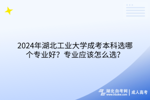 2024年湖北工業(yè)大學(xué)成考本科選哪個(gè)專業(yè)好？專業(yè)應(yīng)該怎么選？