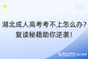 湖北成人高考考不上怎么辦？復(fù)讀秘籍助你逆襲！
