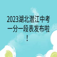 2023湖北潛江中考一分一段表發(fā)布啦！