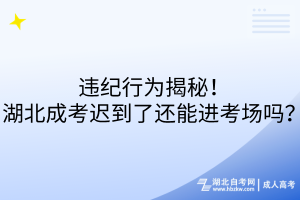 違紀(jì)行為揭秘！湖北成考遲到了還能進(jìn)考場嗎？