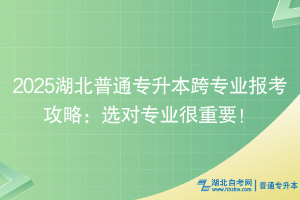 2025湖北普通專升本跨專業(yè)報(bào)考攻略：選對(duì)專業(yè)很重要！