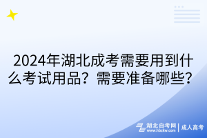 2024年湖北成考需要用到什么考試用品？需要準(zhǔn)備哪些？